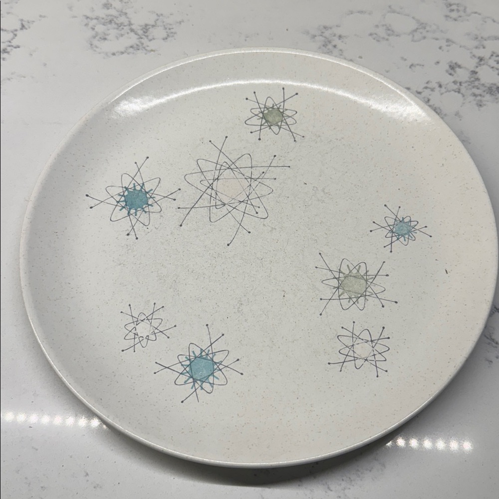Vintage l 60s Grant Crest Tempo Mid-Century MCM Starburst Atomic plate